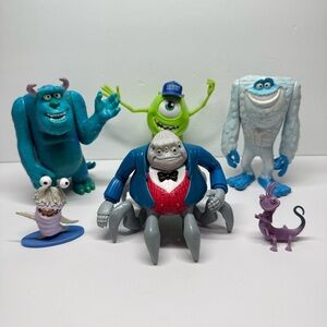 Disney Pixar Monsters Inc. University Mixed Lot of 6 Figures & Cake Topper Toys